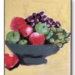 11x14 Canvas Oil Pastel Vibrant Original Art